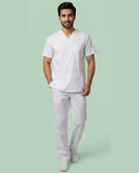 Men's V-Neck 3-Pocket Medical Scrub Top