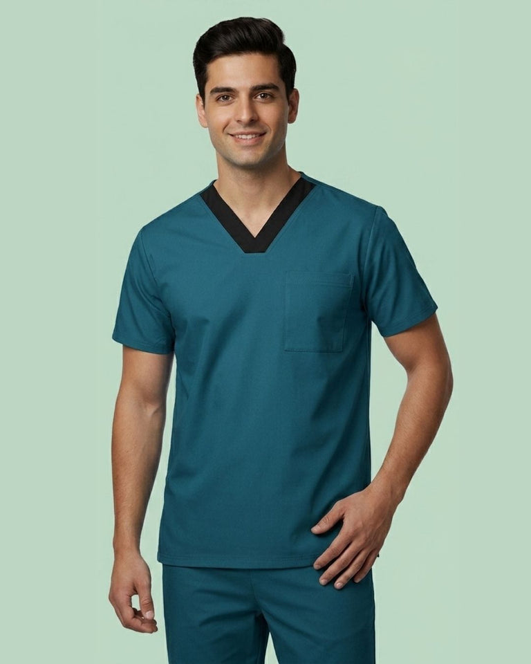 Men's V-Neck Single Pocket Medical Scrub