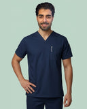 Men's 3-Pocket V-Neck Medical Scrub Top
