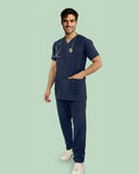Men's V-Neck 4-Pocket Medical Scrub Top