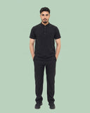 Men's 2-Pocket Henley Stretch Scrub Set