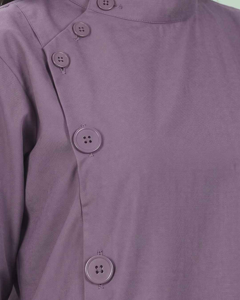 Ladies Ban Collar 3/4 Sleeve Long Shirt