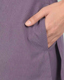 Ladies Ban Collar 3/4 Sleeve Long Shirt