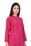 Ladies Ban Collar with Button 3/4 Sleeve Long Shirt