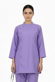 Ladies Ban Collar with Button 3/4 Sleeve Long Shirt