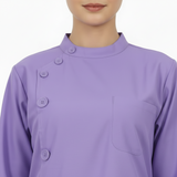 Ladies Ban Collar with Button 3/4 Sleeve Long Shirt