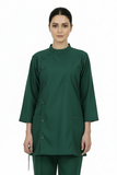 Ladies Ban Collar with Button 3/4 Sleeve Long Shirt
