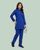 Ladies Ban Collar 3/4 Sleeve Long Shirt
