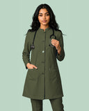Ladies Round Neck Ban Collar Scrub Top