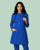 Ladies Round Neck Ban Collar Scrub Top