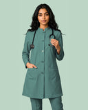Ladies Round Neck Ban Collar Scrub Top