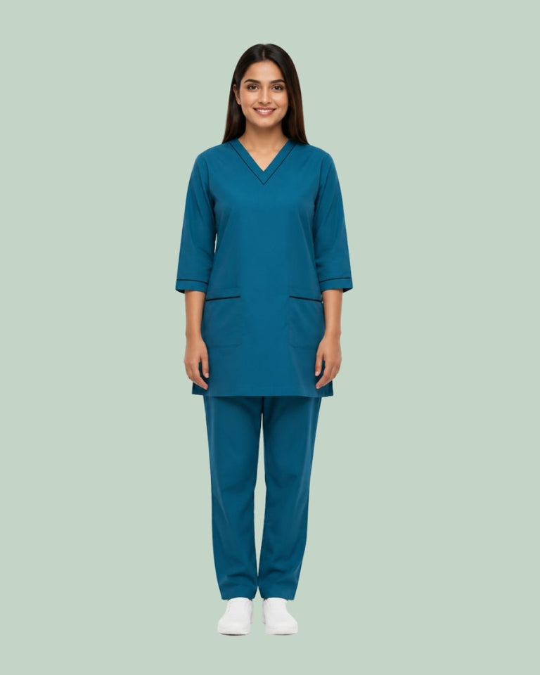 Women Medical Scrub Set with Pockets