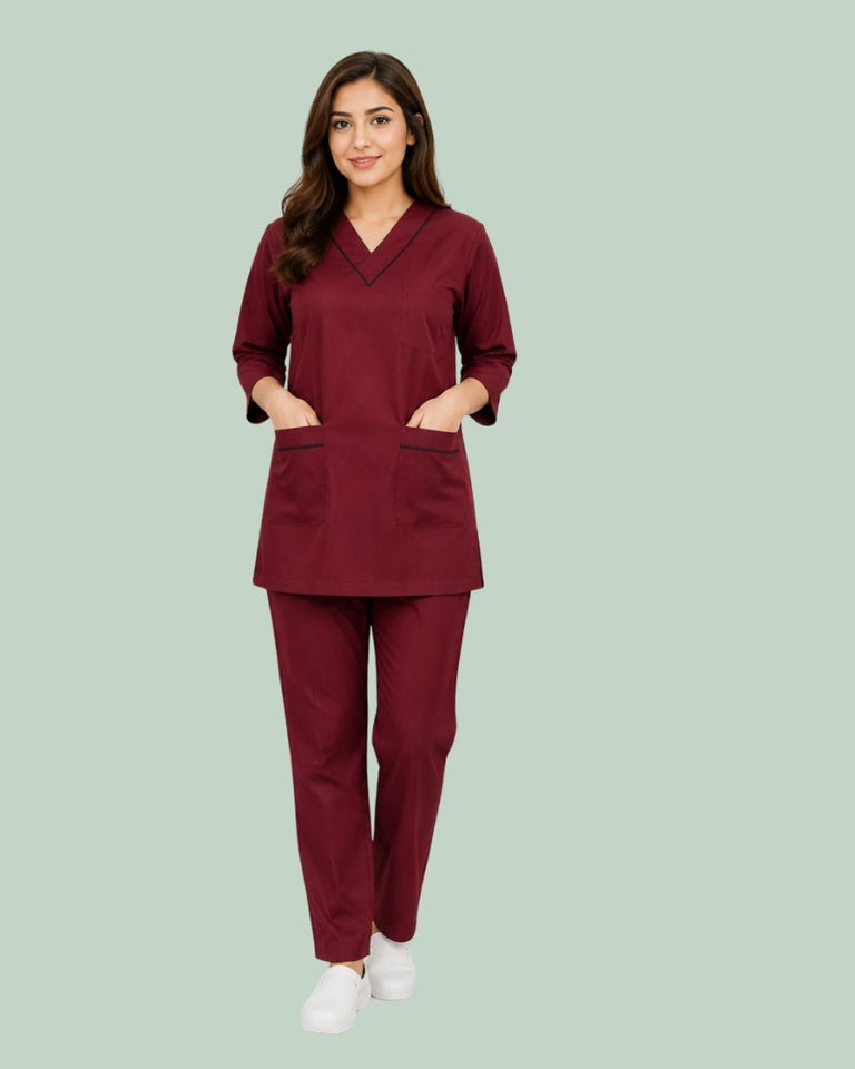 Women Medical Scrub Set with Pockets