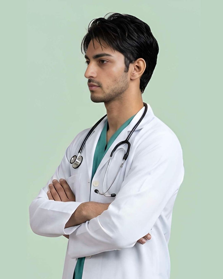 Men's Labcoat with Embroidered Logo