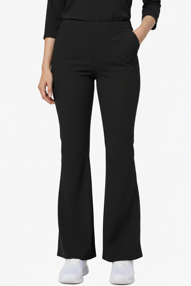 Women's 4 Pockets Scrub with Bell Bottom Trouser