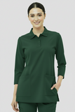 Women's 2-Pocket Collar+Button design wrinklefree stuff