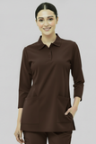 Women's 2-Pocket Collar+Button design wrinklefree stuff