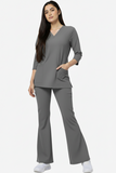 Women's 4 Pockets Scrub with Bell Bottom Trouser