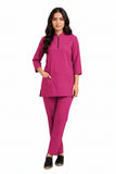 Women's Zip-Neck Scrub Suit Set