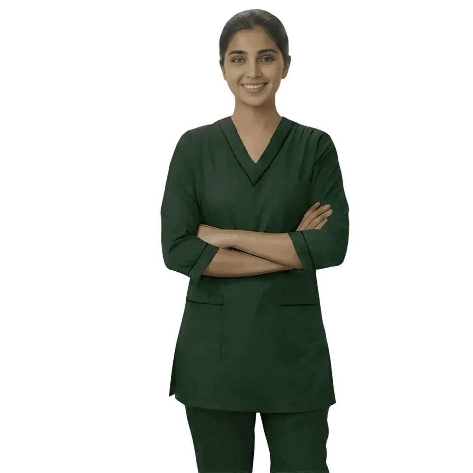 Women Medical Scrubs Set 2 Pockets with Piping design