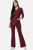 Women's 4 Pockets Scrub with Bell Bottom Trouser