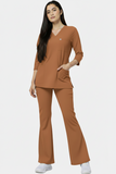 Women's 4 Pockets Scrub with Bell Bottom Trouser