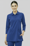 Women's 2-Pocket Collar+Button design wrinklefree stuff