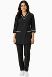 Women Medical Scrubs Set 2 Pockets with Piping design