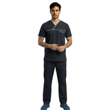 Men USA Design 3-Pocket Polyester Scrub