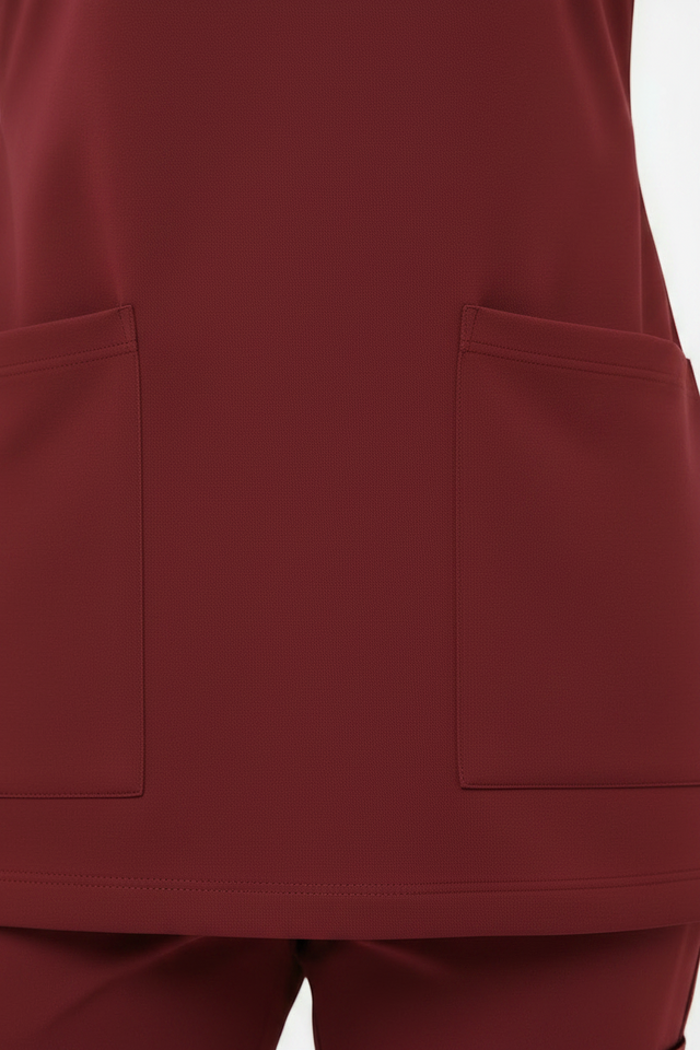 Women's 2-Pocket Collar+Button design wrinklefree stuff