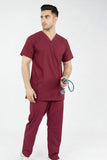Men's V-Neck 3-Pockets Stretchable Medical Scrub Top