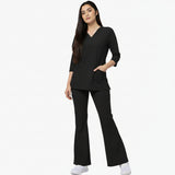 Women's 4 Pockets Scrub with Bell Bottom Trouser