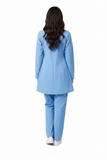 Ladies 2-Pockets Button with Round Neck Scrub
