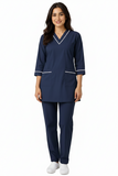 Women Medical Scrubs Set 2 Pockets with Piping design
