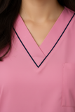 Women Medical Scrubs Set 2 Pockets with Piping design
