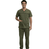 Men USA Design 3-Pocket Polyester Scrub